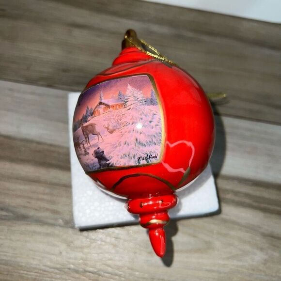 National Wild Turkey Federation Santa Dear Christmas Ornament~RJ Mcdonald Signed - Picture 2 of 8